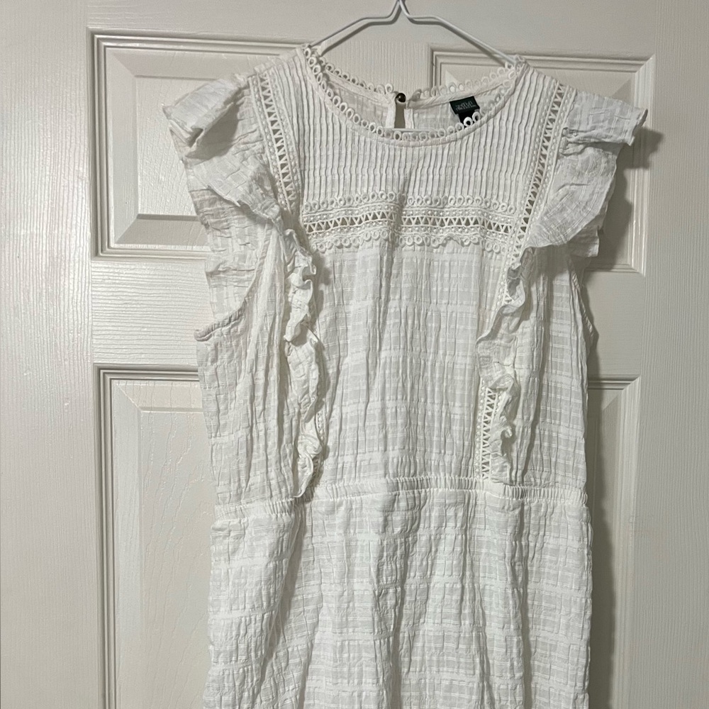 Wild Fable White Ruffled Dress